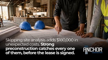 Restaurant preconstruction services Texas site analysis kitchen MEP review Anchor Construction Houston