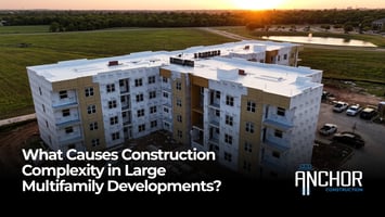 Multi-story multifamily construction project in Texas with active vertical sequencing across multiple floor levels